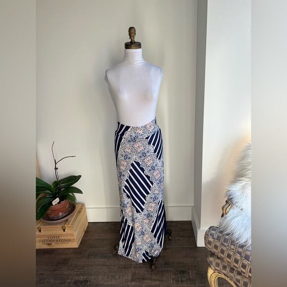 ANTHROPOLOGIE MAEVE VERANDA STRIPED FLORAL MAXI SKIRT SIZE SMALL - Picture 4 of 8